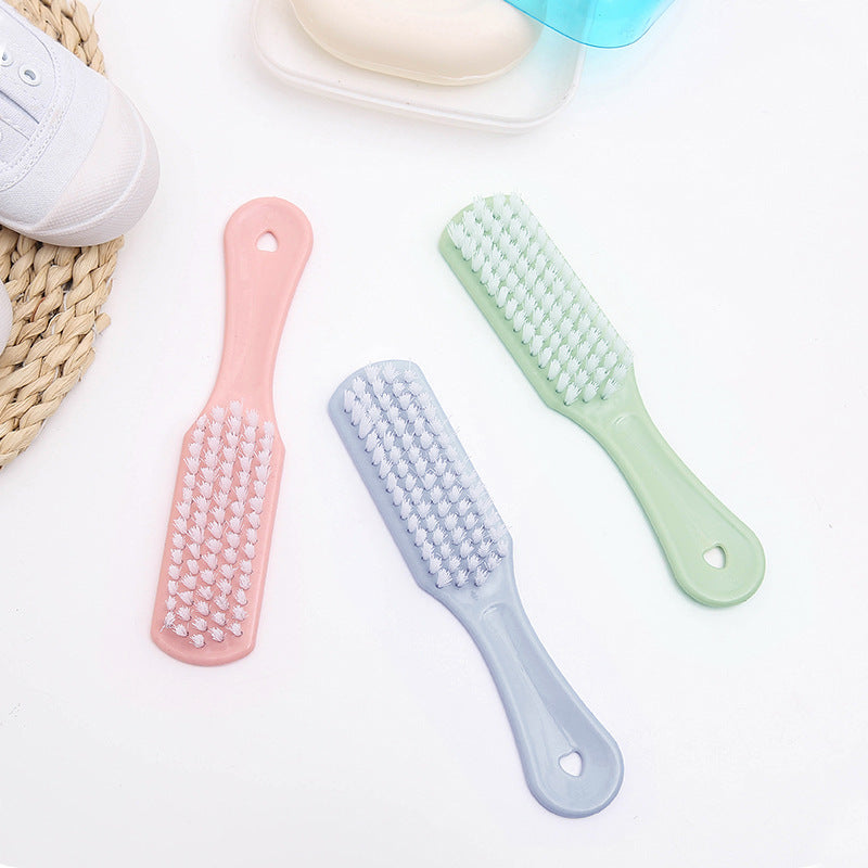 Long Handle Shoe Cleaning Brush, Heavy-Duty Stiff Bristle Scrub Brush, Multi-Purpose Plastic Laundry Brush, Household Cleaning Brush for Shoes, Clothes, Bathroom & Kitchen